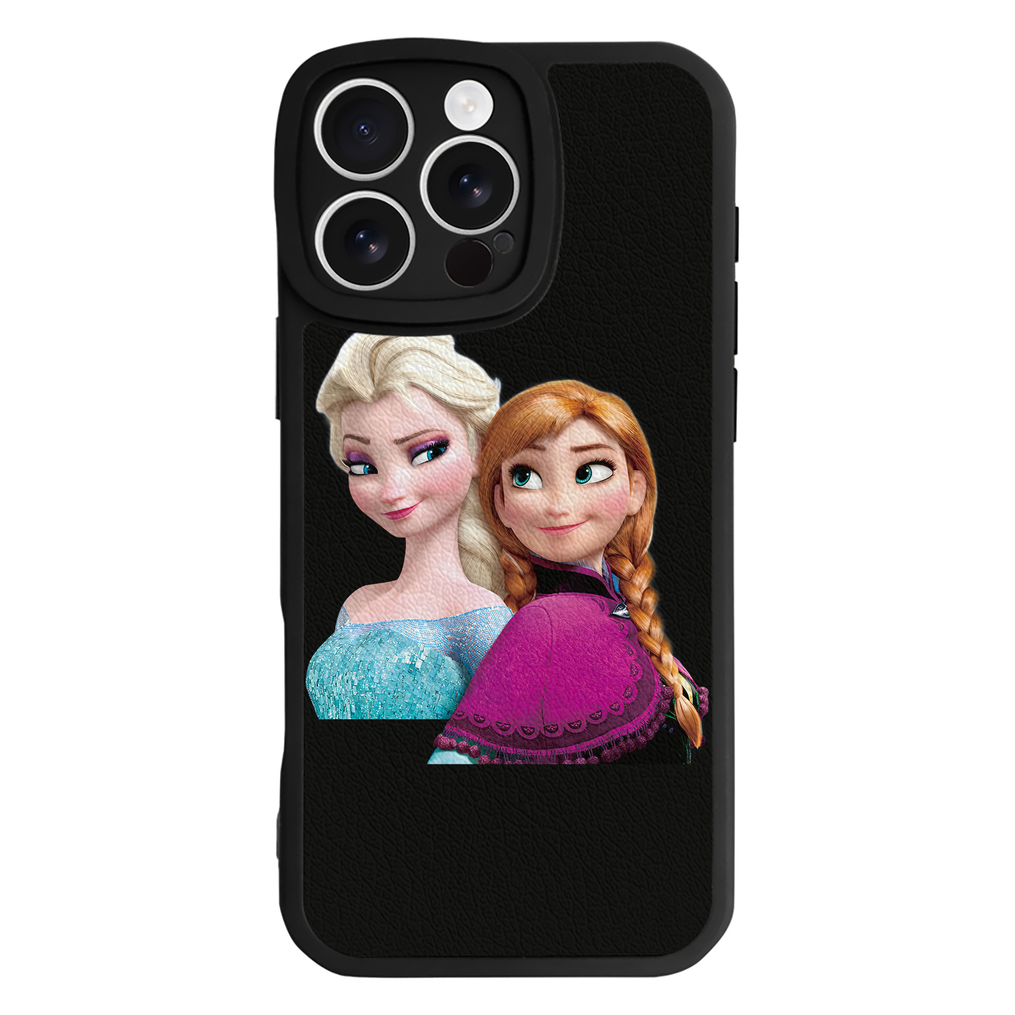 （画像用） アナと雪の女王 アンナ エルサ Frozen Anna Elsa 【iPhone 16シリーズ対応】シリコンスマホケース（レザー調） 材質：シリコン